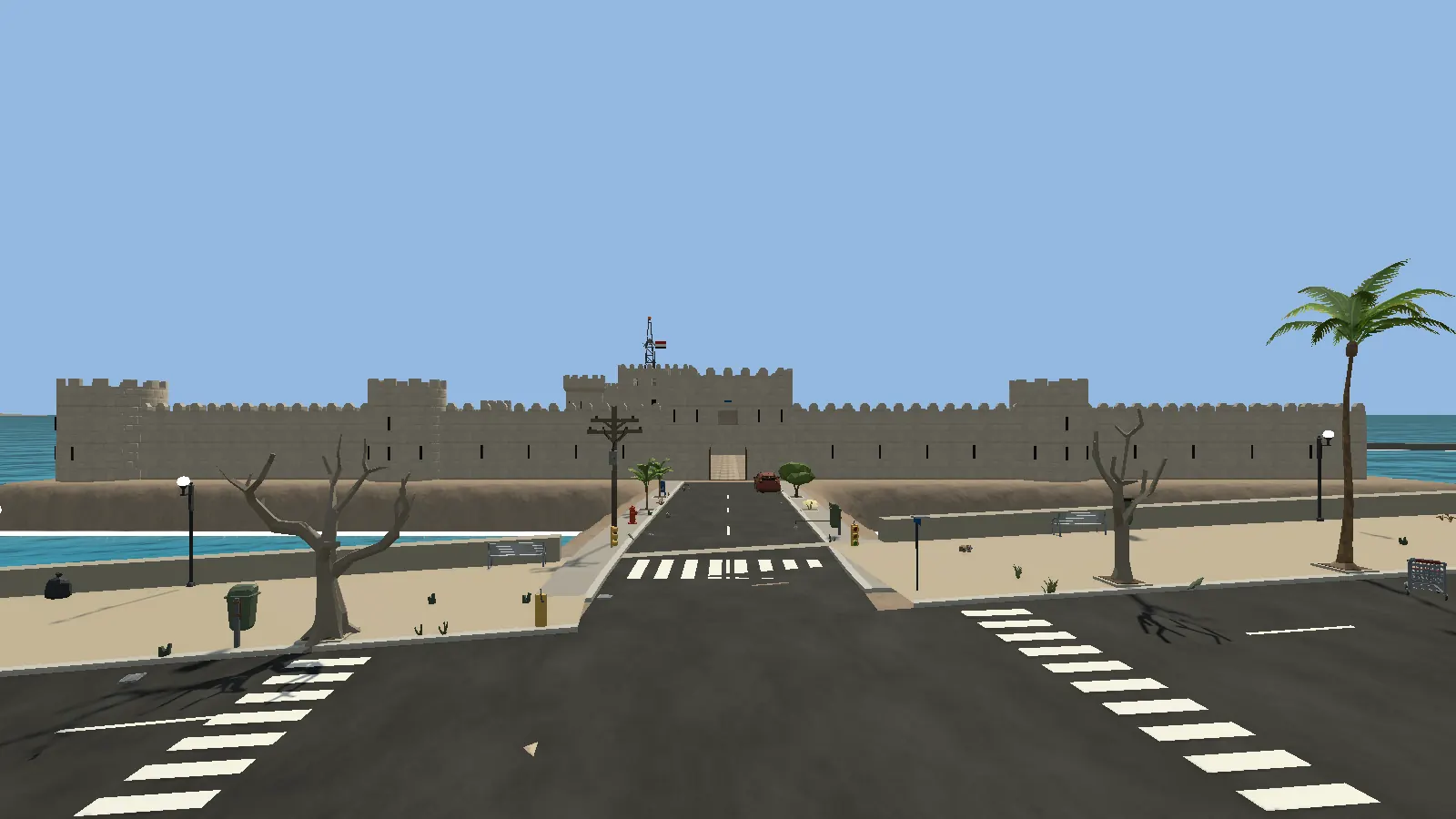 Early development view of the Alexandria citadel area
