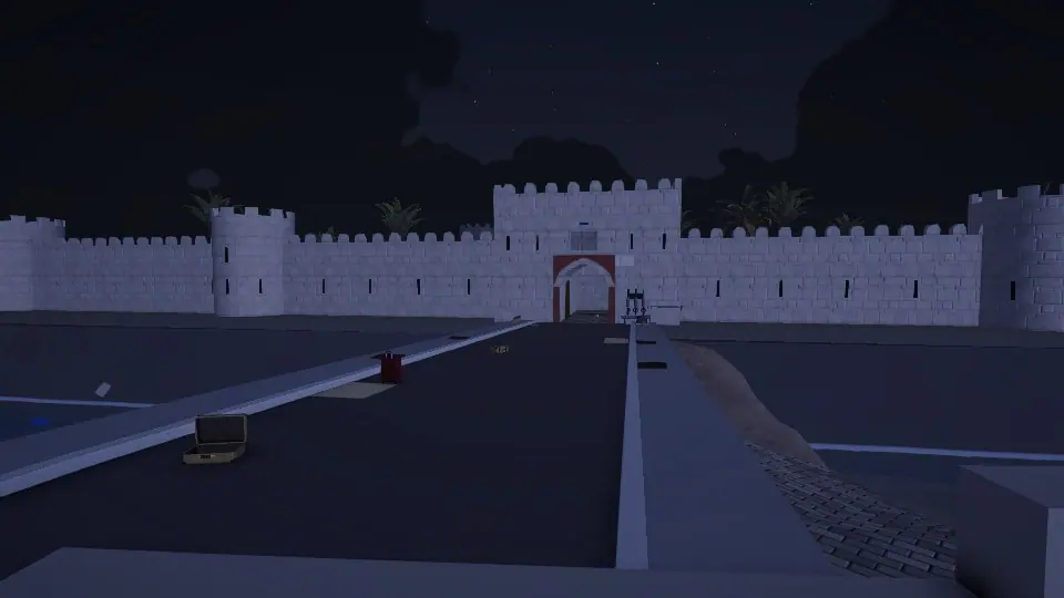 The citadel gate at the end of the road